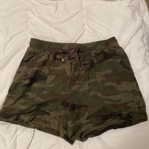 Camo Linen Shorts